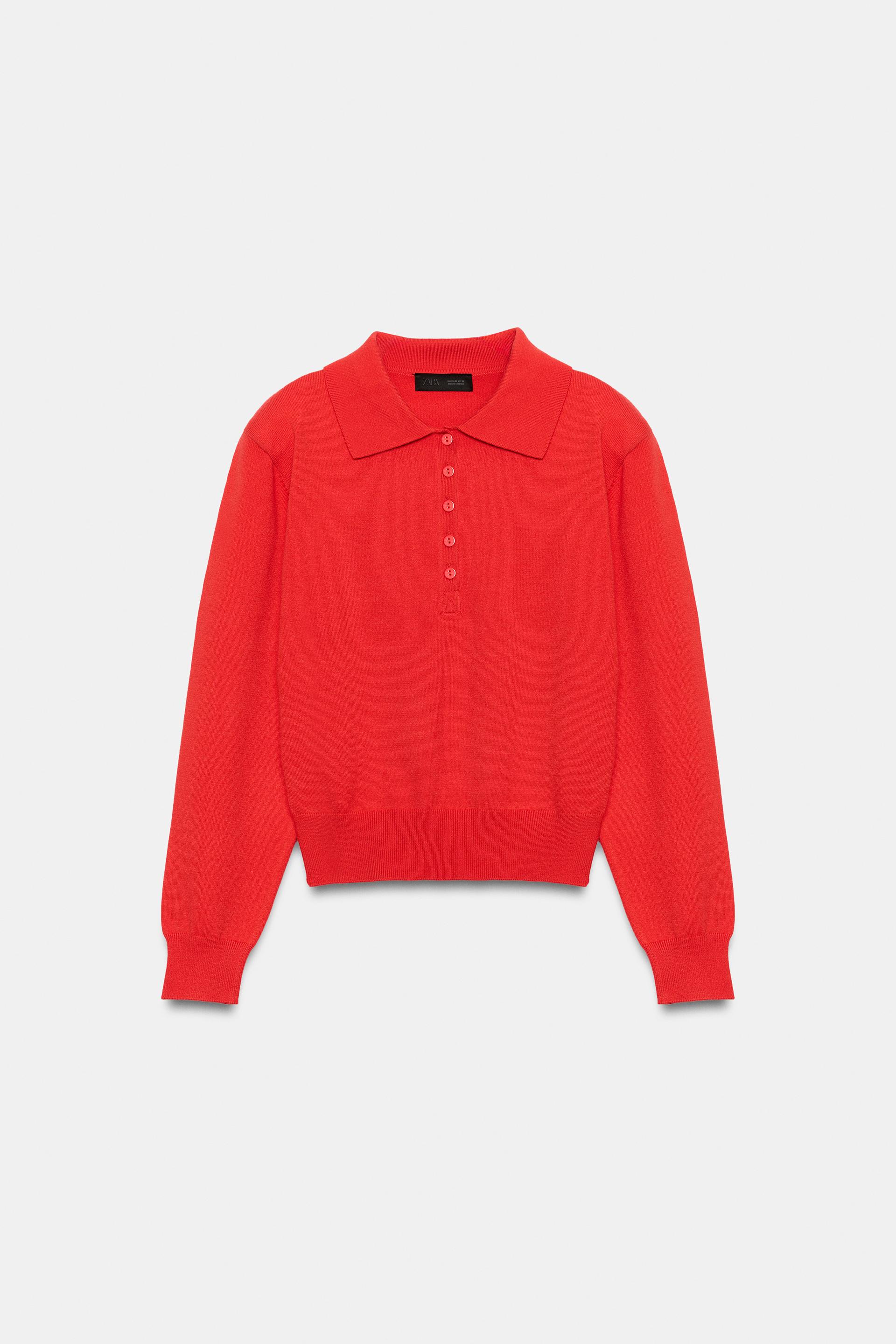 SHOULDER PAD KNIT POLO thumbnail 7
