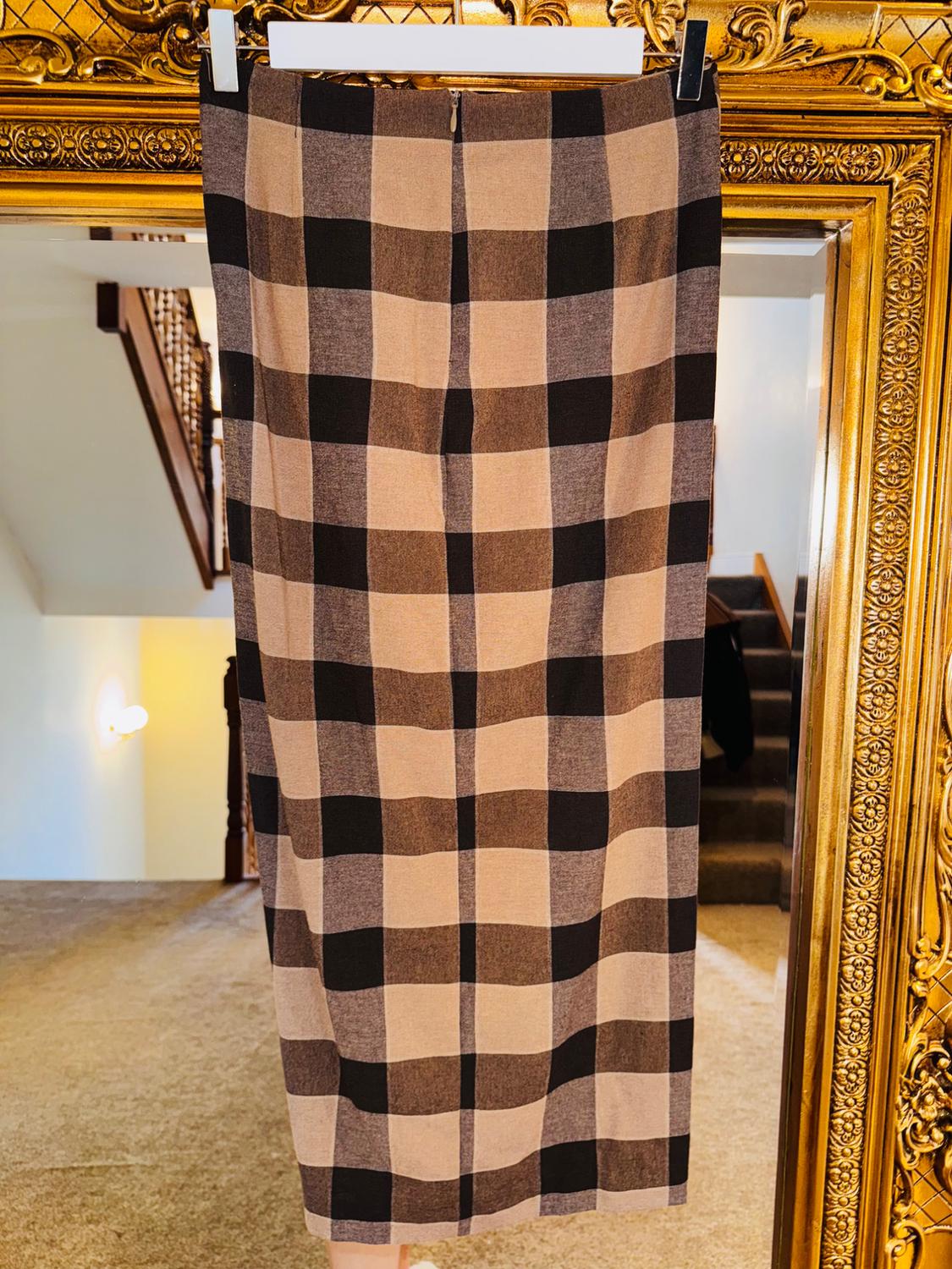 CHECKED SKIRT WITH KNOT - Image 2