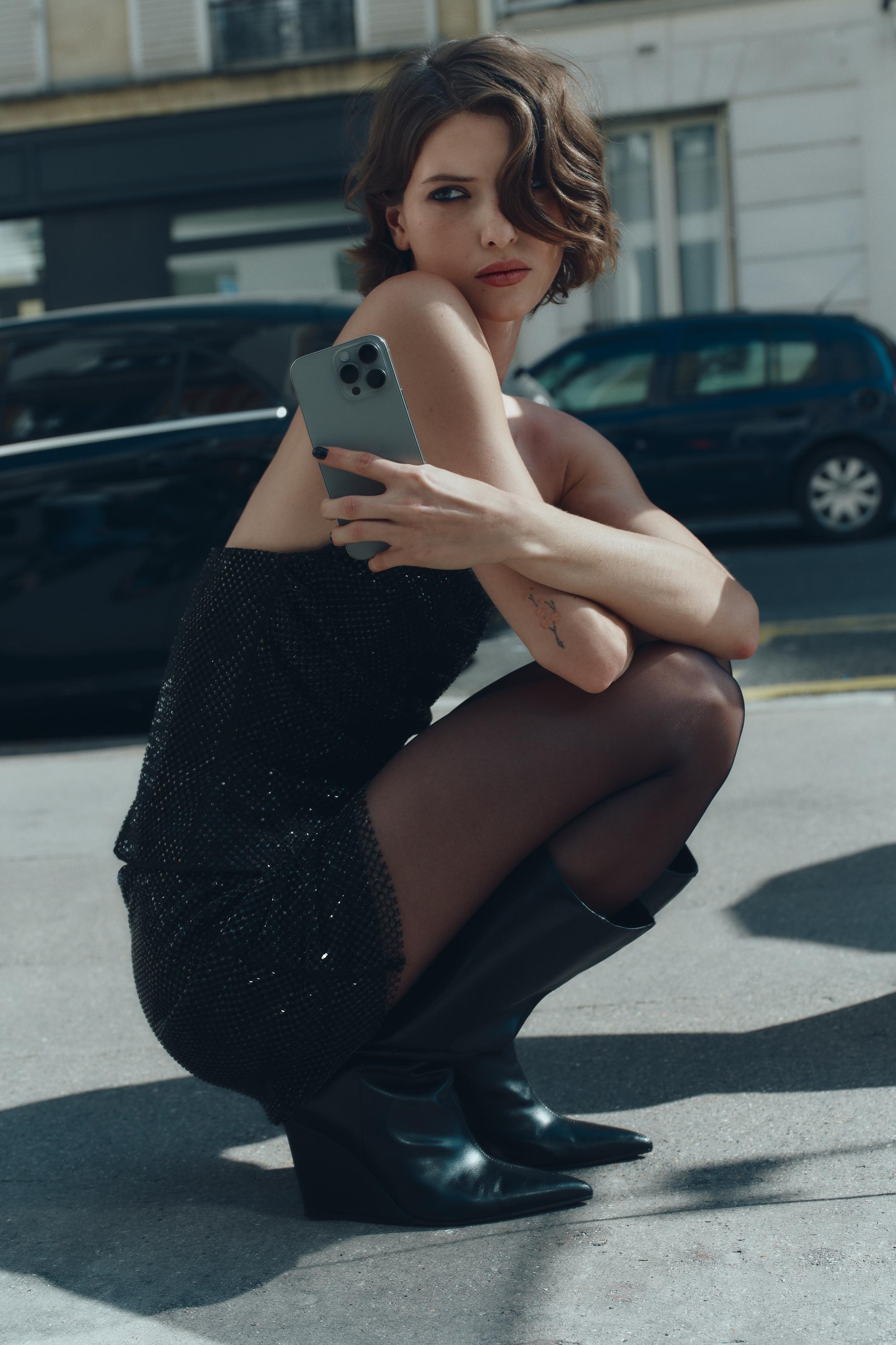 ブラック XL トップス メッシュビーズトップス - ブラック | ZARA Japan / 日本