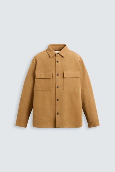 CAMISA EFECTO ANTE - Marrón de Zara
