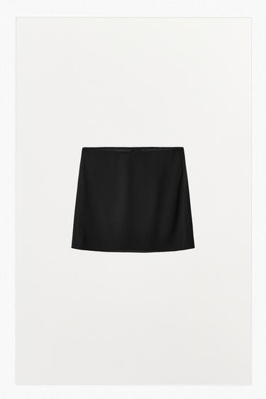 FALDA MINI FORRO - Negro de Zara