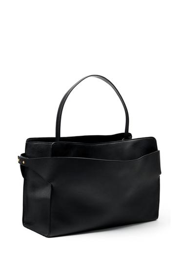 SAC EN CUIR CABAS ÉDITION LIMITÉE - Noir de Zara - Image 4
