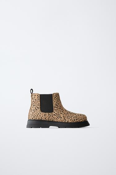 BOTA ELÁSTICO ANIMAL PRINT - Marrón Arena de Zara - Imagen 0