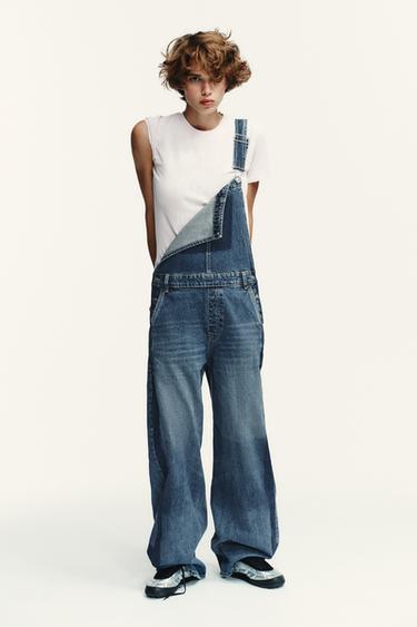 TRF DENIM JUMPSUIT - Navy blue by Zara - Image 0