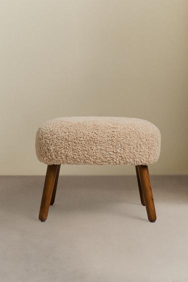 TABURETE REPOSAPIÉS RIZO - Beige oscuro de Zara