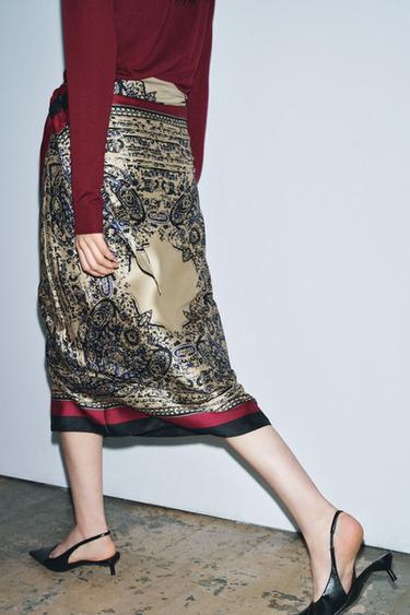 FALDA PAREO PAISLEY ZW COLLECTION - Multicolor de Zara