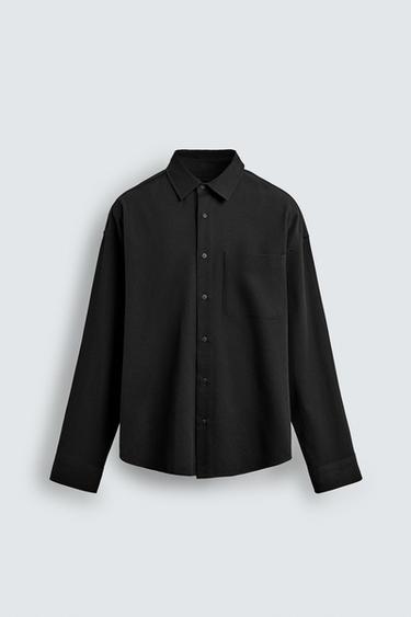 FLOWING RELAXED FIT SHIRT - Black by Zara