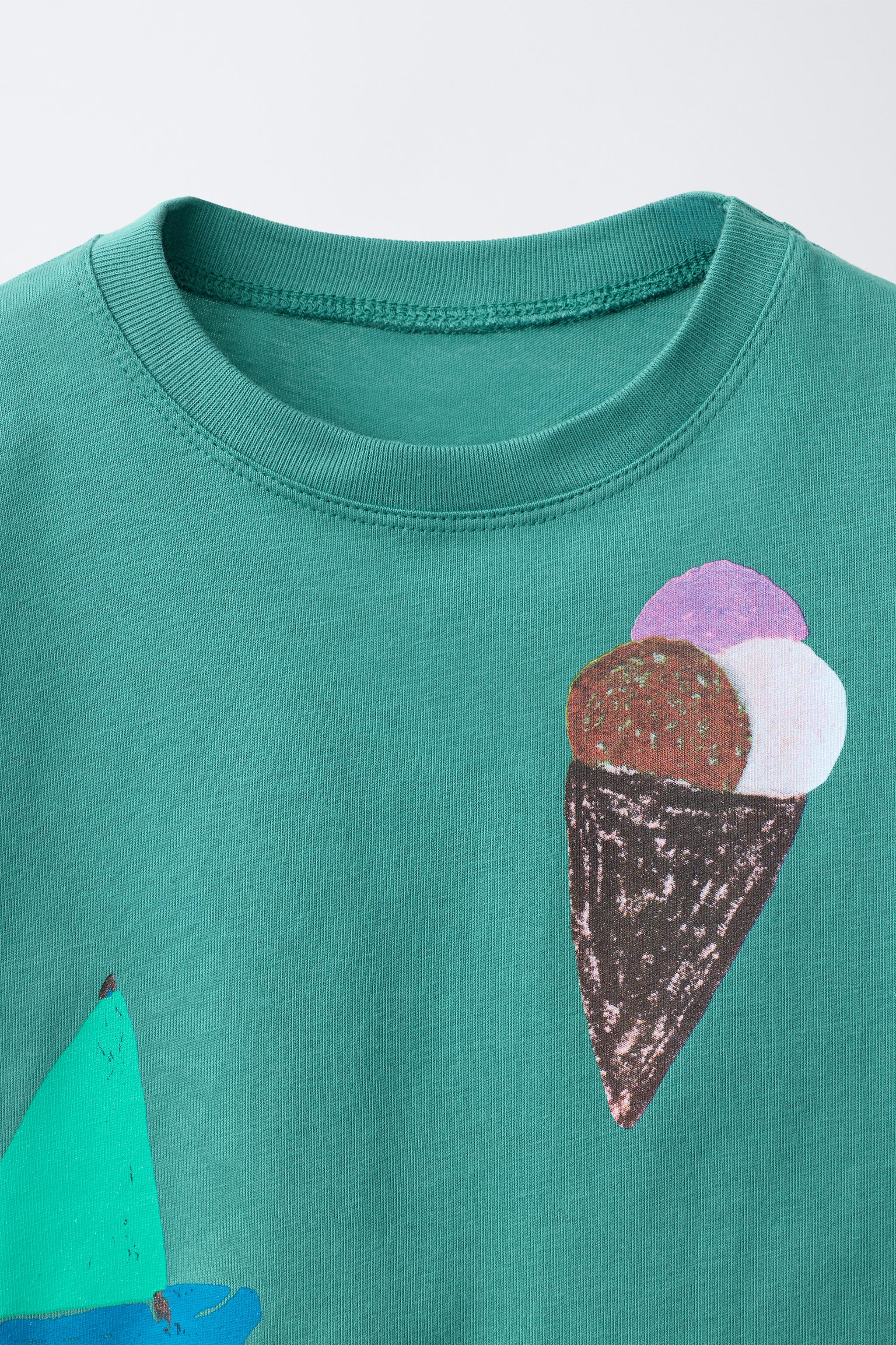 Детские футболки Zara ISABELLE VANDEPLASSCHE © ICE CREAM AND SAILBOAT T-SHIRT — фото 4