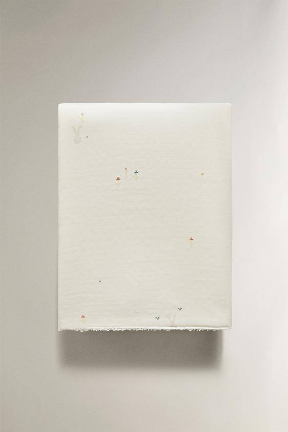 MUSLIN BABY BATH TOWEL WITH RABBITS - خَام الخاص بـ Zara - صورة 0