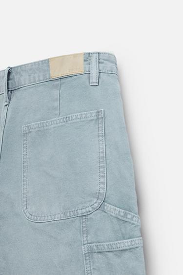 PANTALON DÉLAVÉ POCHE CARPENTIER - Bleu de Zara - Image 9