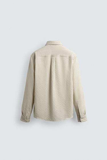 LIMITED EDITION STRIPED SHIRT - Green / Ecru by Zara - Image 8