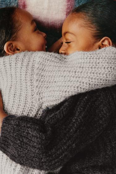 ZARA TIMELESS - CHAQUETA PUNTO GRUESO CON LANA - Perla vigoré de Zara