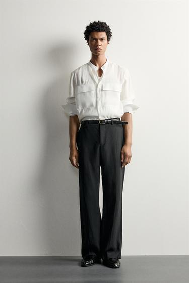חולצת RELAXED FIT נשפכת - אוף ווייט של Zara - תמונה 0