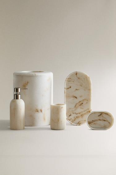 ACCESORIOS BAÑO EFECTO MÁRMOL - BEIGE de Zara - Imagen 0