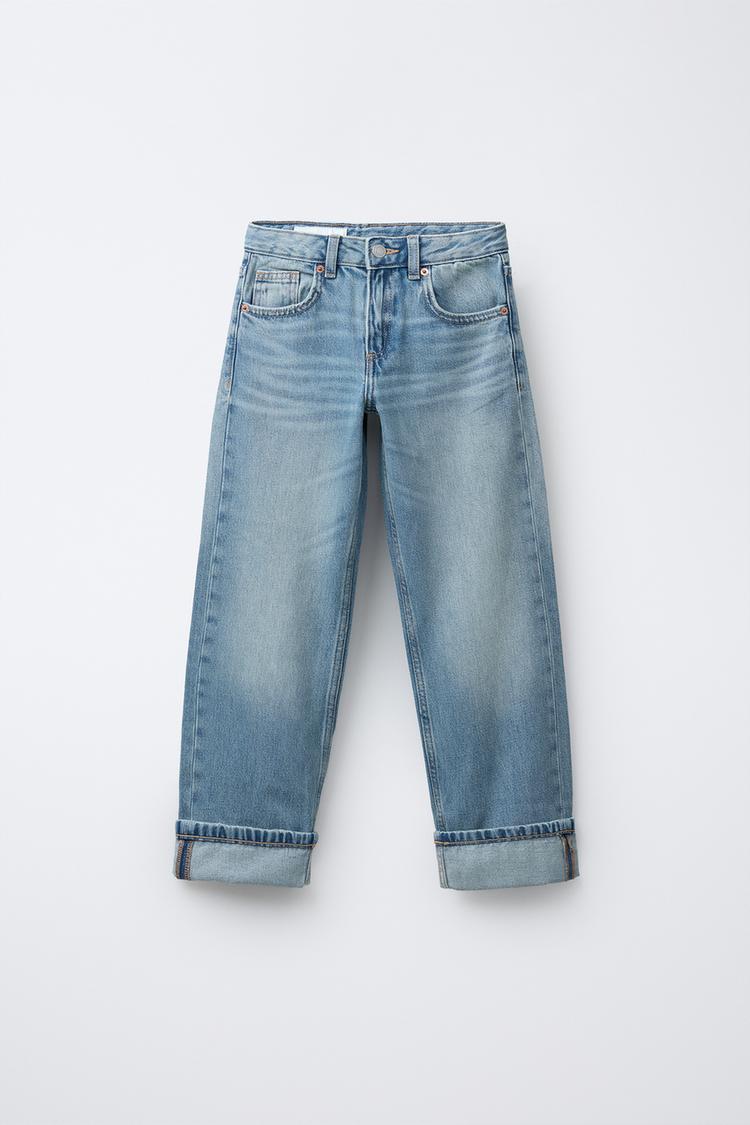 JEANS STRAIGHT PARCHES CORAZONES Azul ZARA Mexico