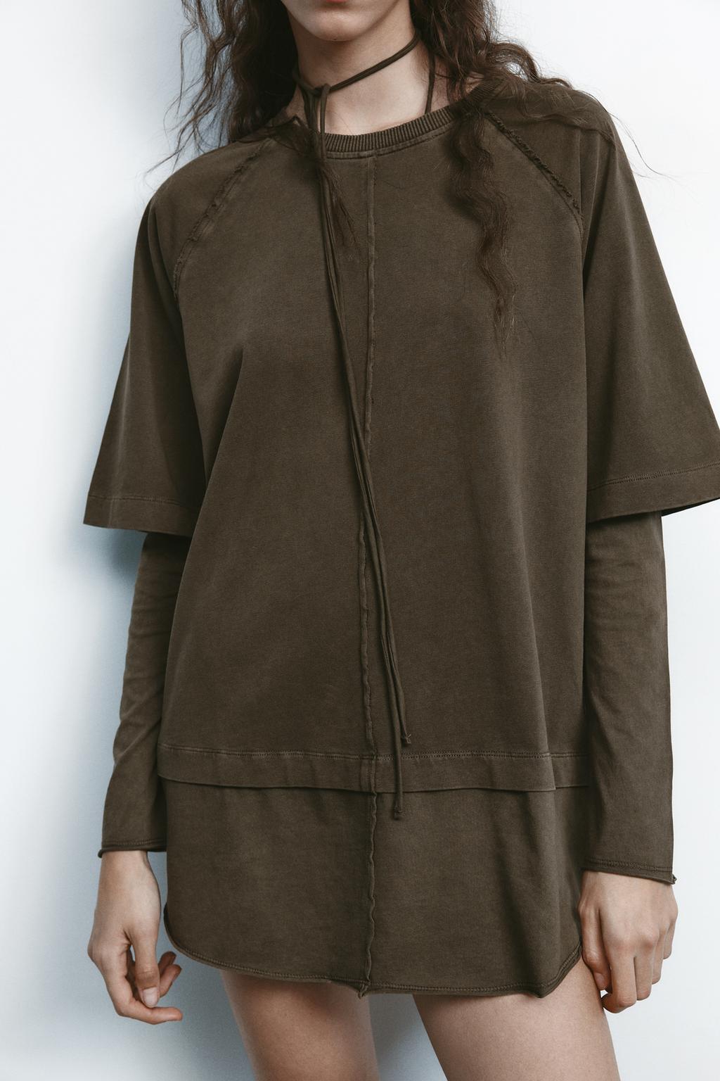 Thumbnail image for DOUBLE OVERSIZED WASHED-EFFECT T-SHIRT