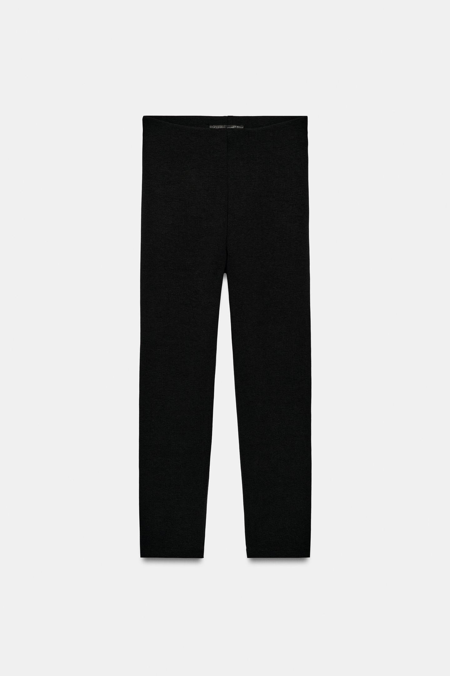 Женские леггинсы Zara Lyocell Biker, цвет: Чёрный