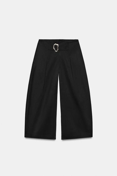 PANTALON BARREL À BOUCLE - Noir de Zara - Image 6