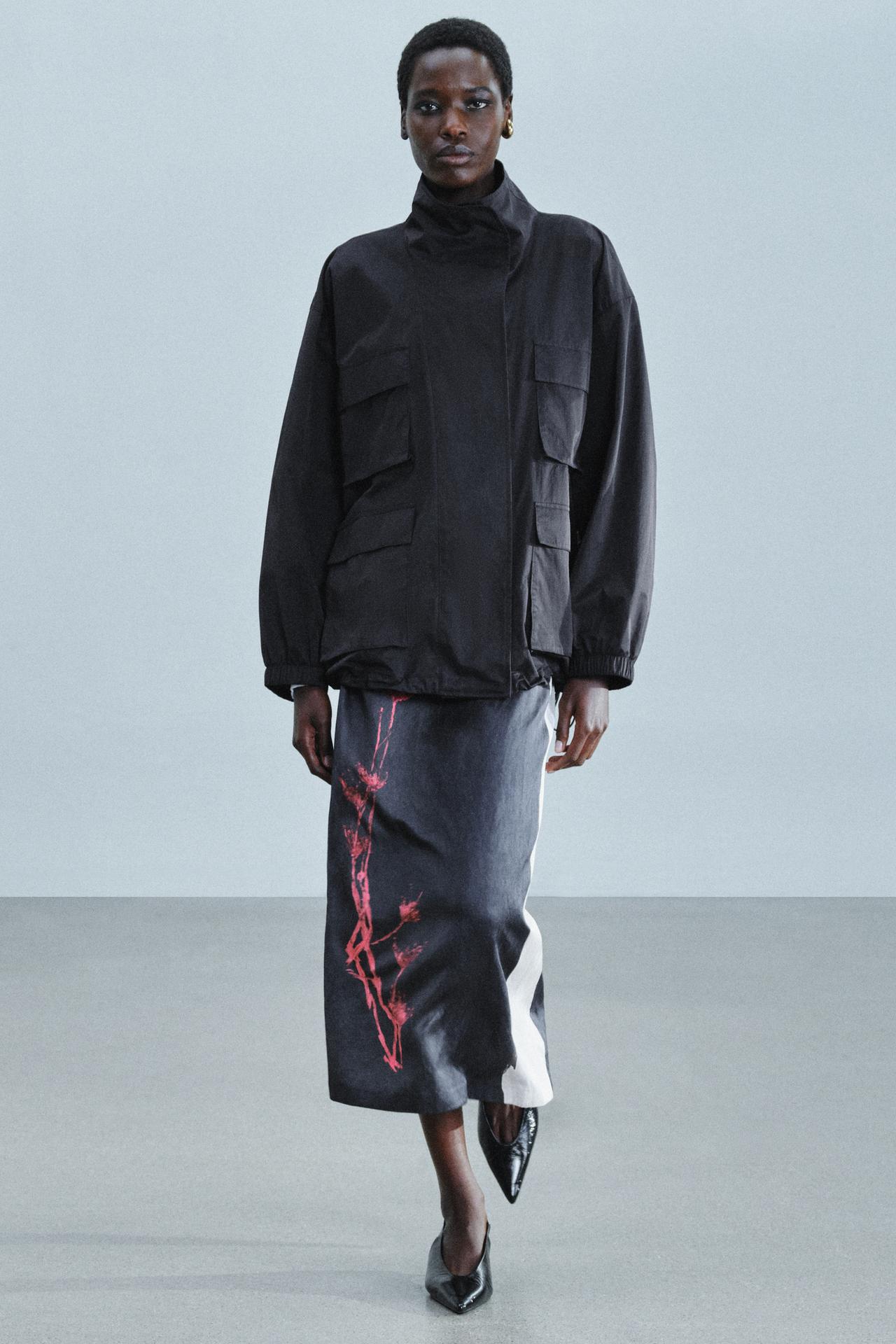 ZW COLLECTION JACKET WITH POCKETS — Black