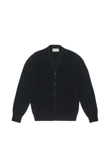 Zara REGULAR FIT COTTON CARDIGAN - Dark navy