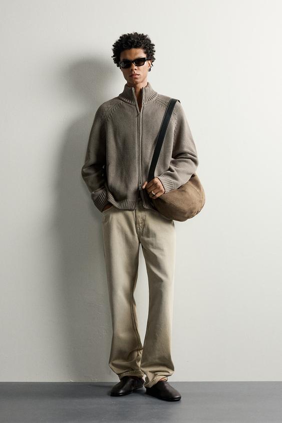 JEANS STRAIGHT FIT - Khaki claro de Zara - Imagen 0