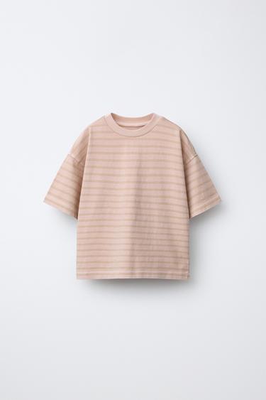 ФУТБОЛКА В ПОЛОСКУ — ПАСТЕЛЬНО-РОЗОВЫЙ от Zara