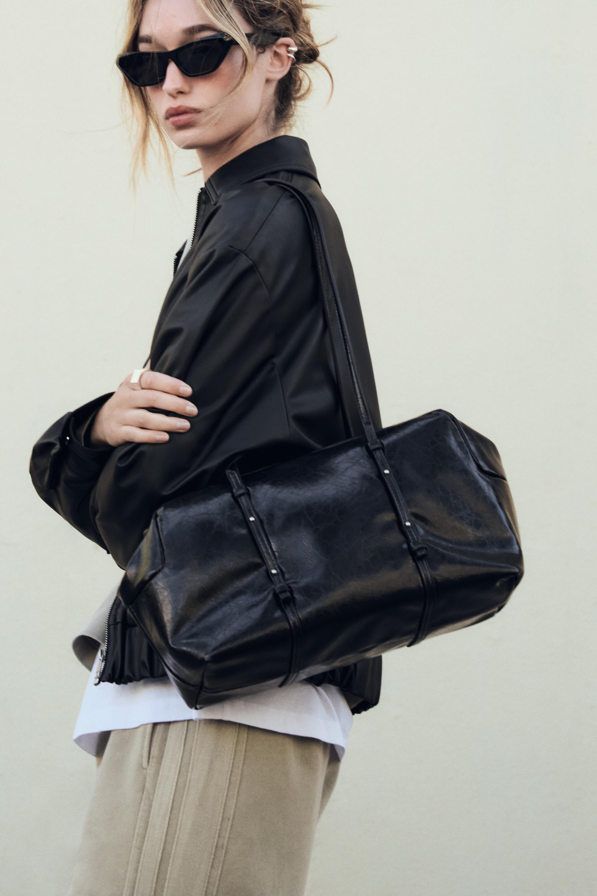 Black long strap bag sale