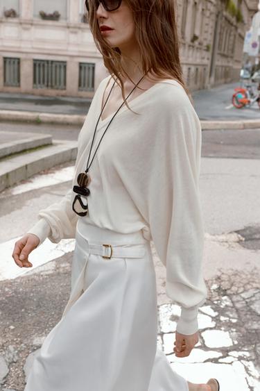 BUCKLE PAREO MIDI SKIRT - White by Zara - Image 5