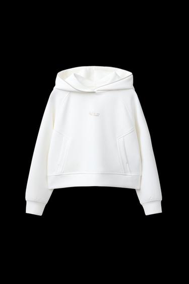 SWEATSHIRT MIT SCHRIFTZUG UND MODAL - Cremefarben von Zara - Bild 0