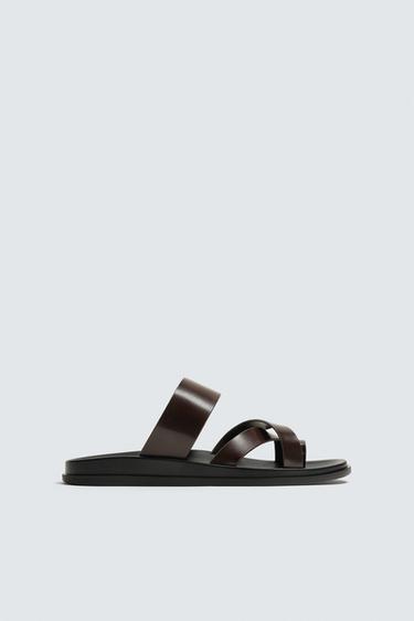 STRAPPY SANDALS - Burgundy Red by Zara