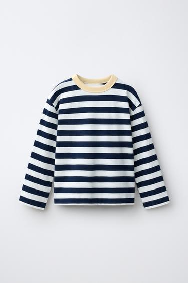 HEAVYWEIGHT STRIPE PRINT T-SHIRT - striped by Zara