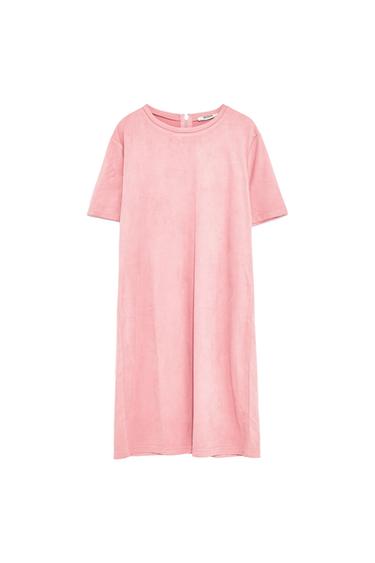 SUEDE EFFECT DRESS