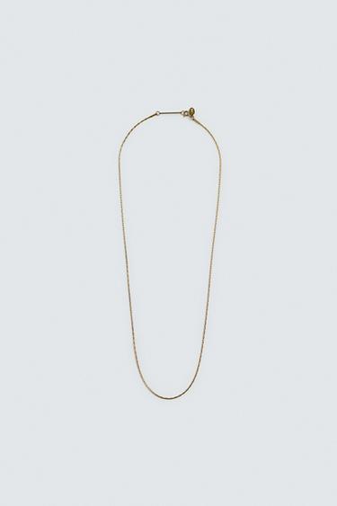 ЦЕПОЧКА ИЗ ЗВЕНЬЕВ ИЗ НЕРЖАВЕЮЩЕЙ СТАЛИ — ЗОЛОТОЙ от Zara