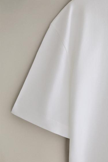 T-SHIRT MANCHES COURTES - Blanc de Zara - Image 2