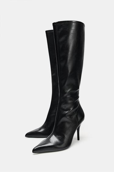 FITTED HIGH-HEEL BOOTS - Black by Zara - Image 4