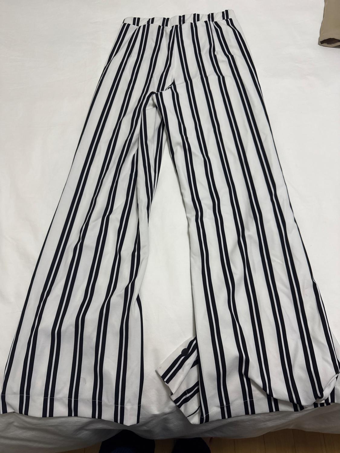 STRIPED WIDE LEG PANTS - Image 2