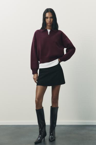 SKORT WITH ASYMMETRIC WAIST - Black by Zara - Image 0