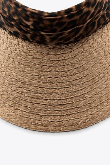 VISIÈRE TRESSÉE FOULARD À IMPRIMÉ ANIMAL - Leopard de Zara - Image 4