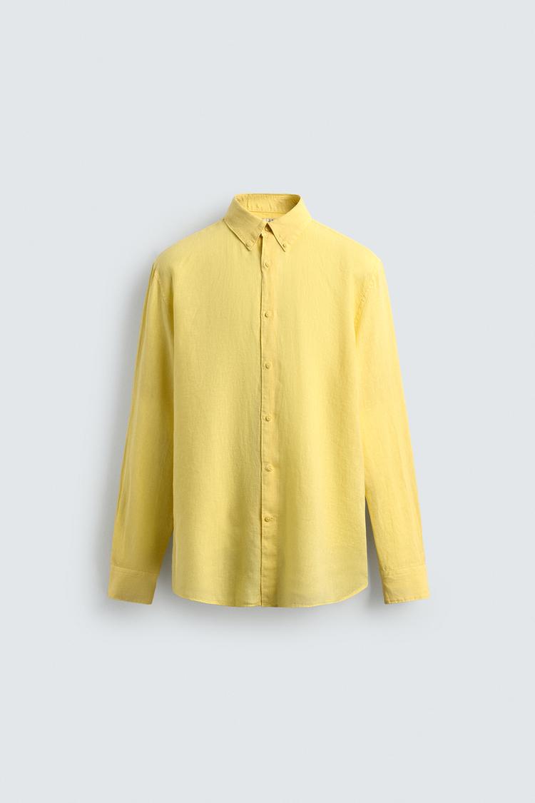 ZARA 100% LINEN REGULAR FIT SHIRT