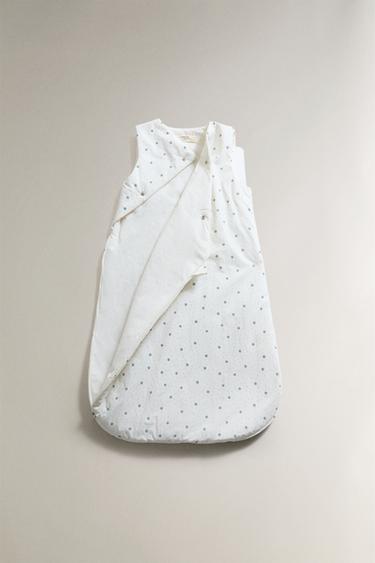 CHILDREN'S LEAF PRINT SLEEPING BAG - Ecru by Zara - Image 2