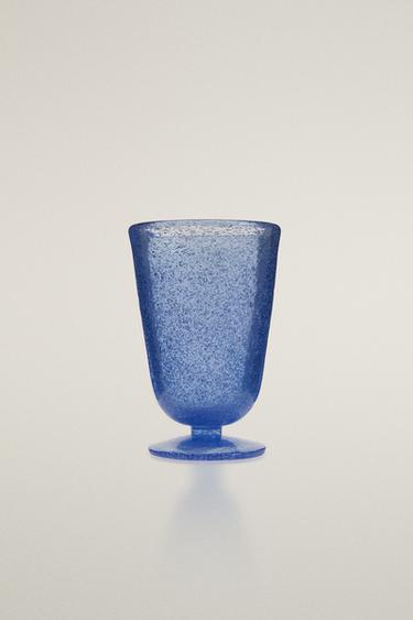 BUBBLE-EFFECT GLASS - Blue by Zara - Image 0