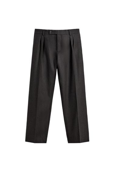 PANTALÓN TRAJE LANA AARON LEVINE X ZARA - Marrón de Zara