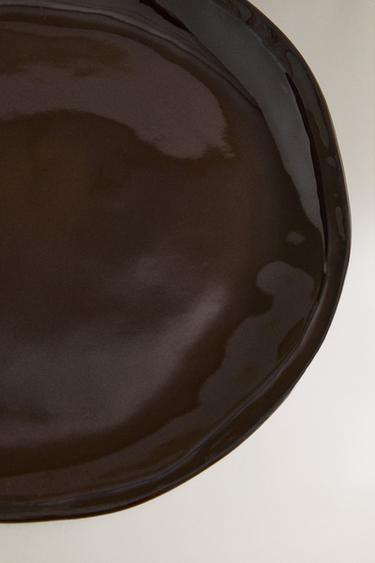 STONEWARE DESSERT PLATE - Brown by Zara - Image 2