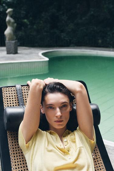 POLO TOP WITH FINE WOOL - Yellow by Zara