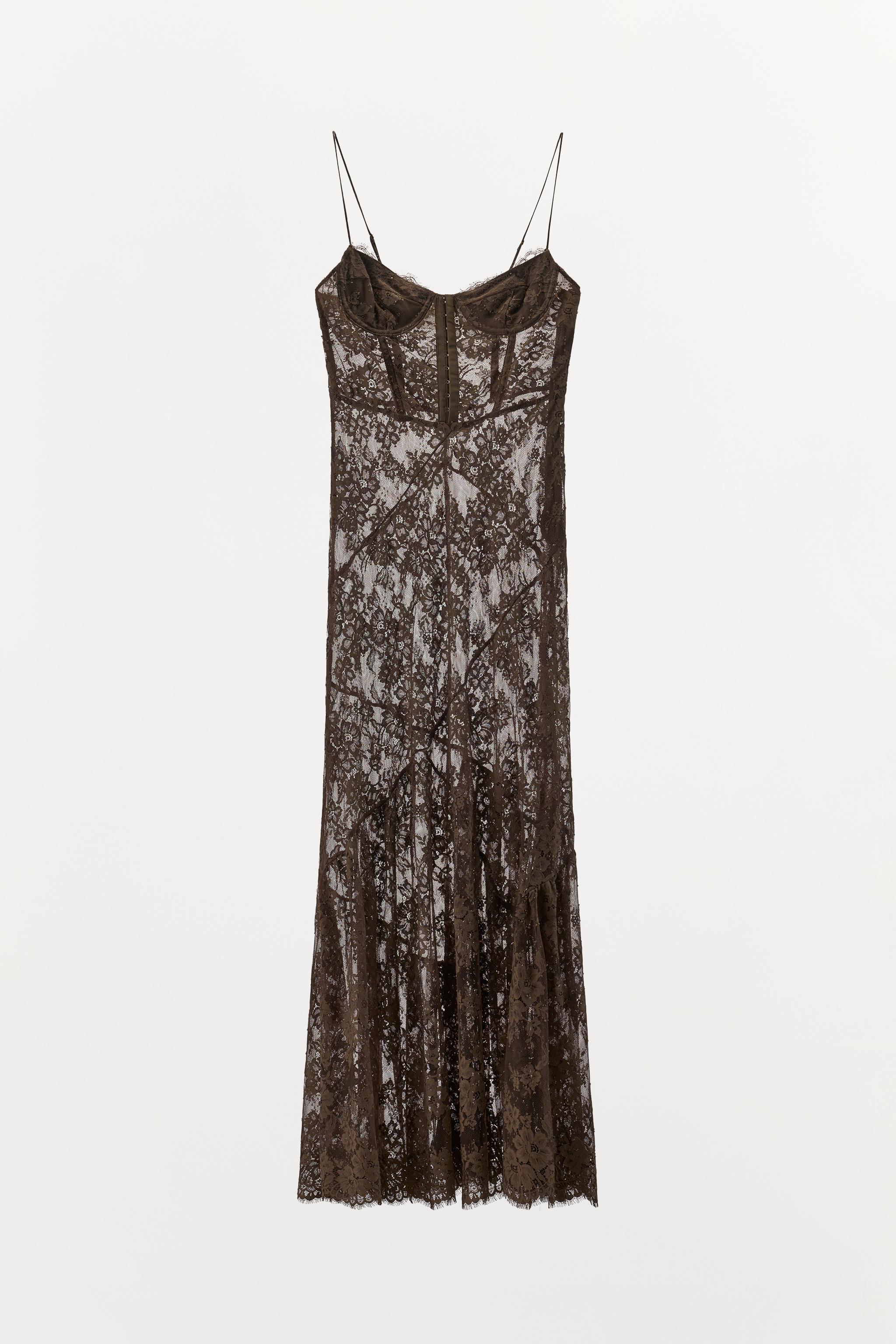 LACE STRAPPY DRESS WITH RINGS