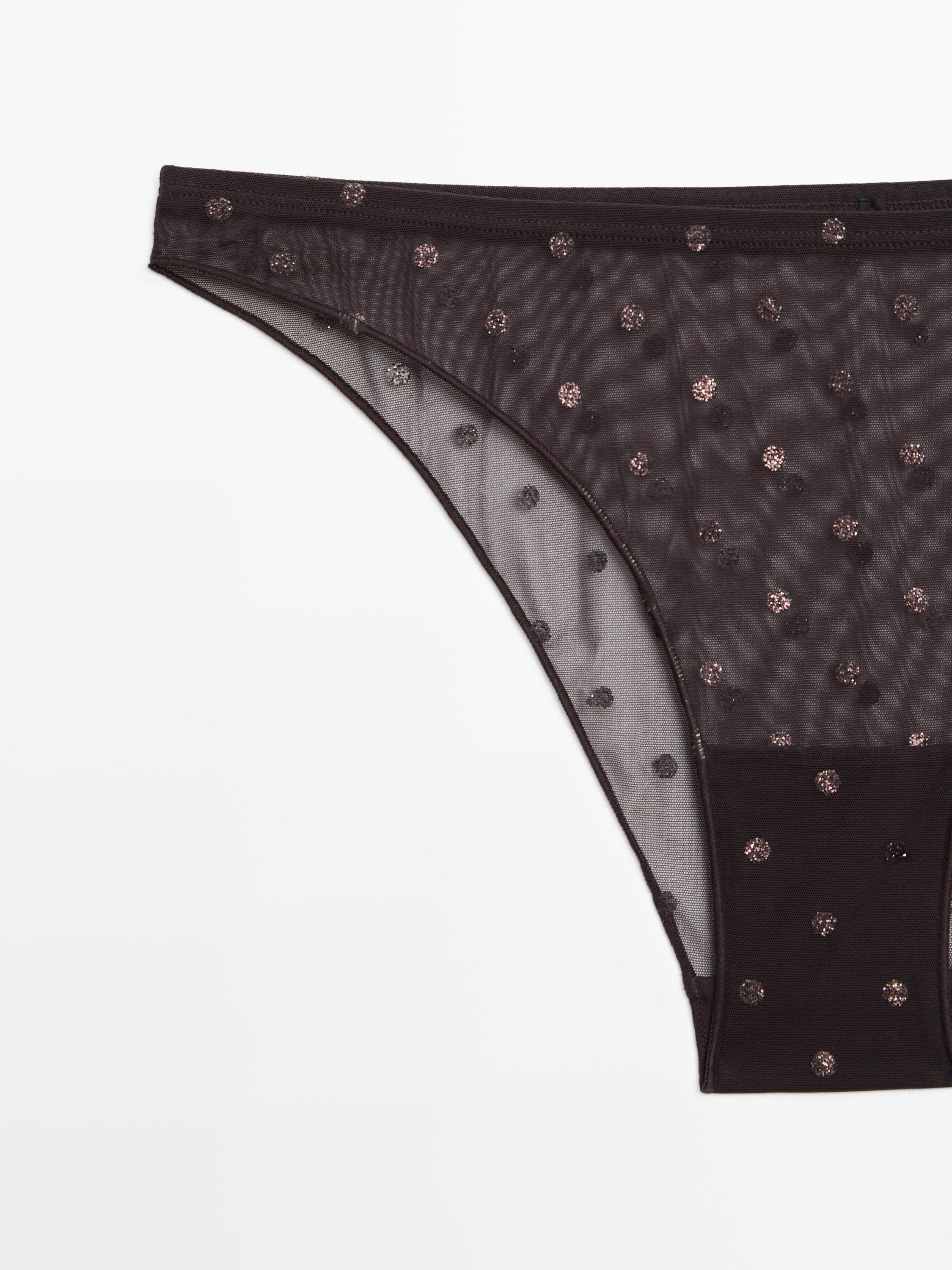 Culotte semi-transparent à pois