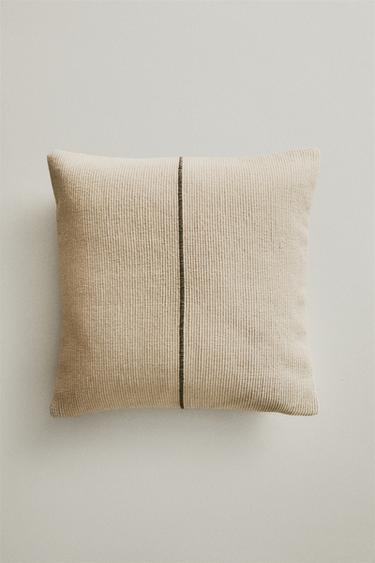 CAPA DE ALMOFADA COM LINHA - Marrom da Zara