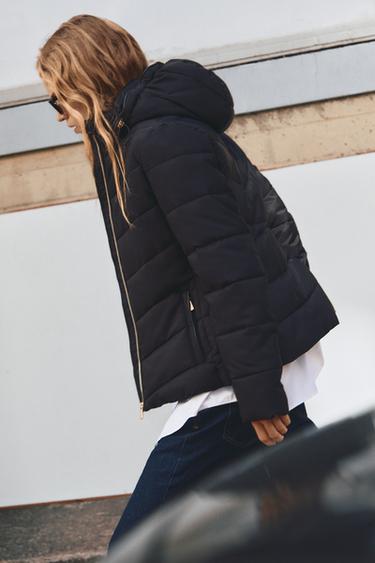 ANORAK ACOLCHADO ENTALLADO WATER AND WIND PROTECTION - Negro de Zara