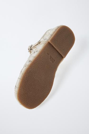 EMBROIDERED BALLERINAS - Ecru White by Zara - Image 5