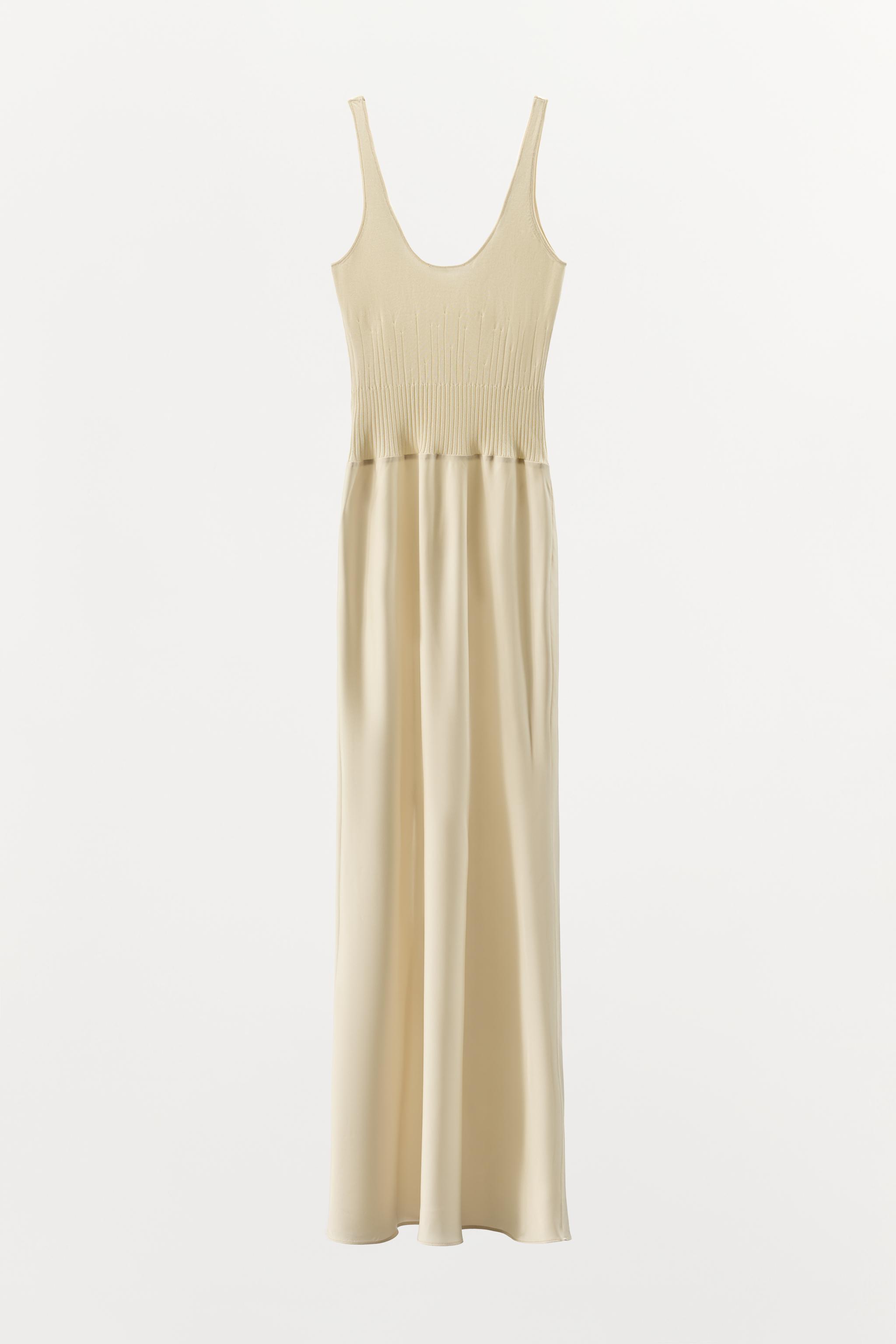 COMBINATION KNIT DRESS - Ecru | ZARA United States